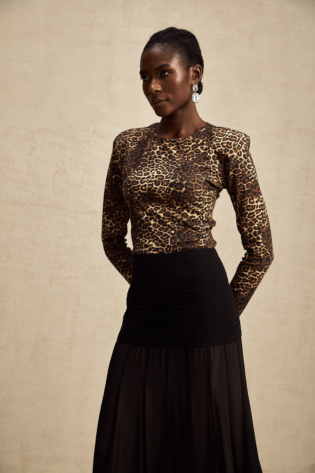 Lise Leopar Desenli Body