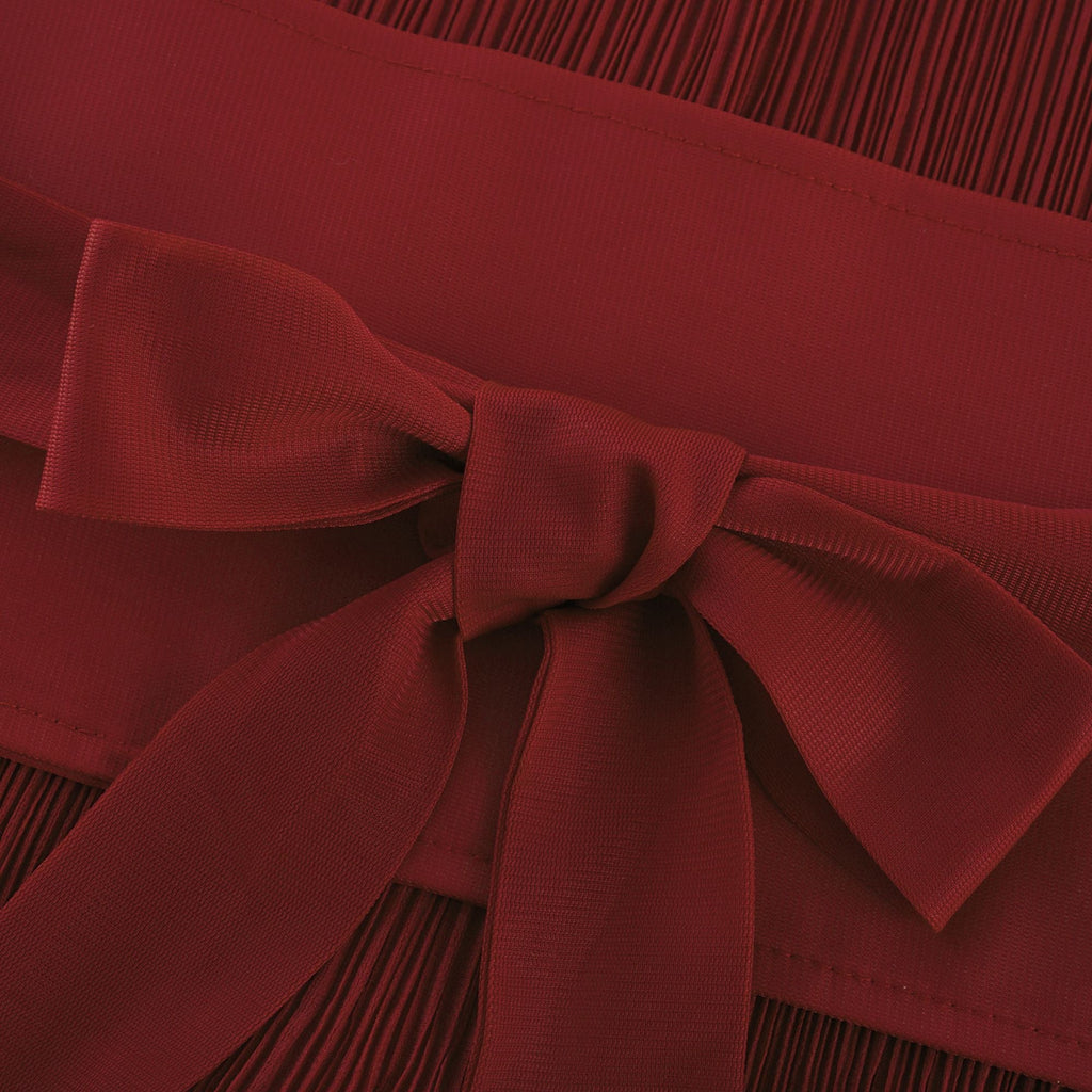 Margaux Papyon Süslemeli Pileli Üst Ve Etek Eşleştirme Seti