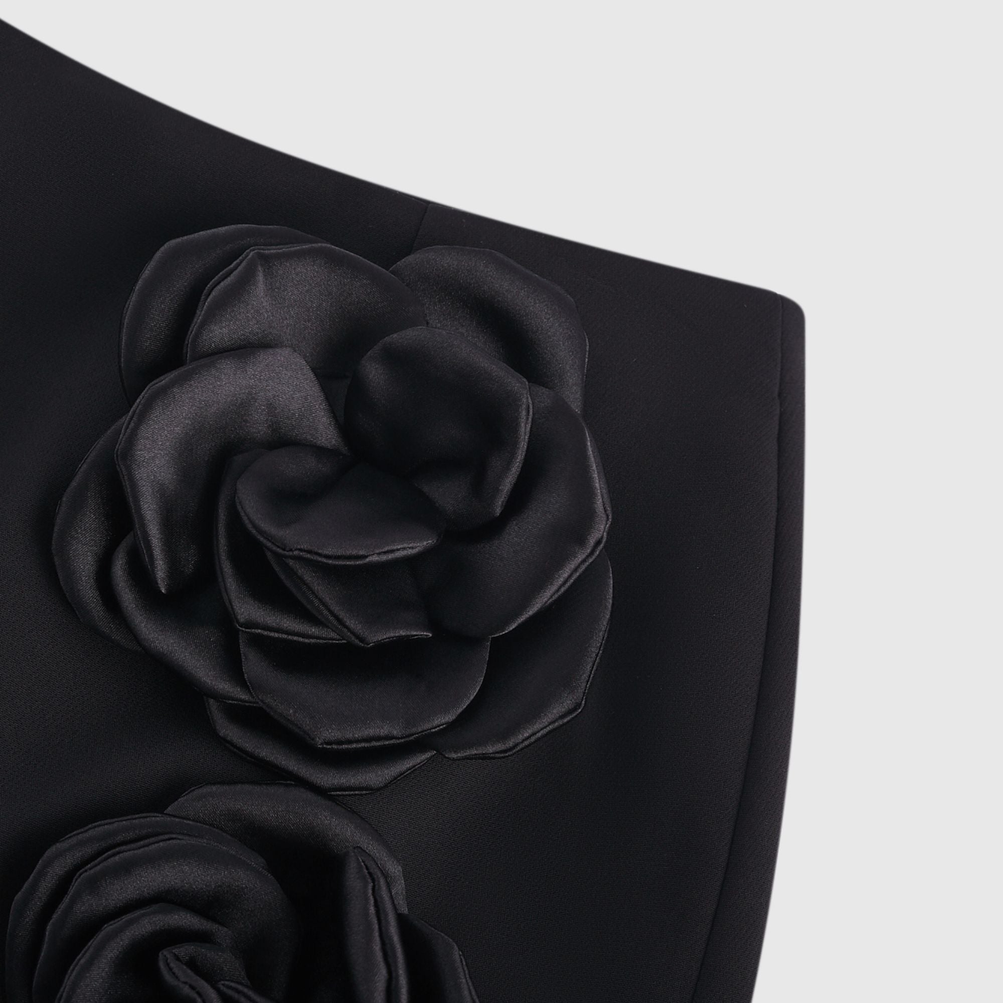 Nalini Siyah Suni Çiçek Mini Etek