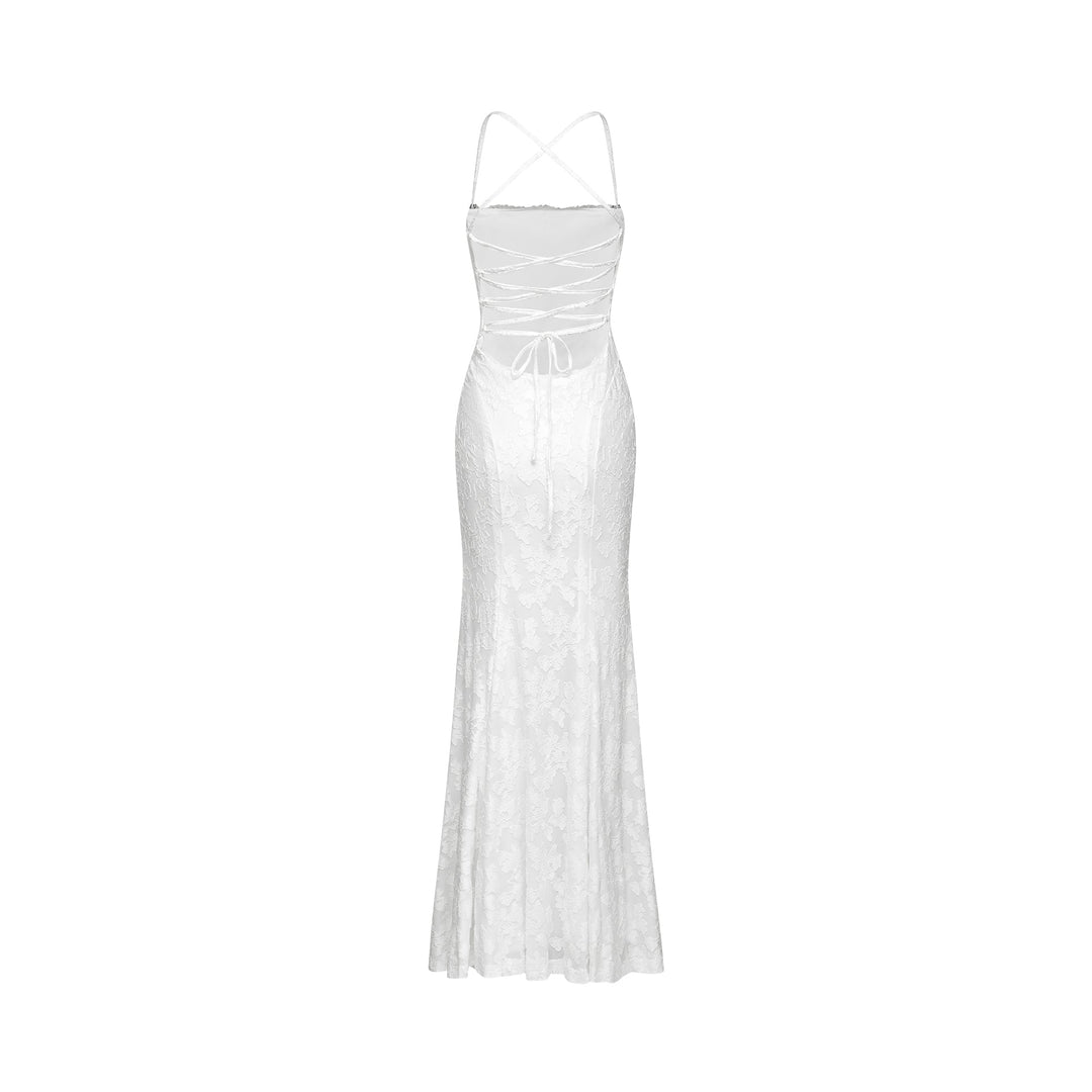 Rosalie Bağcıklı Kloş Maxi Elbise