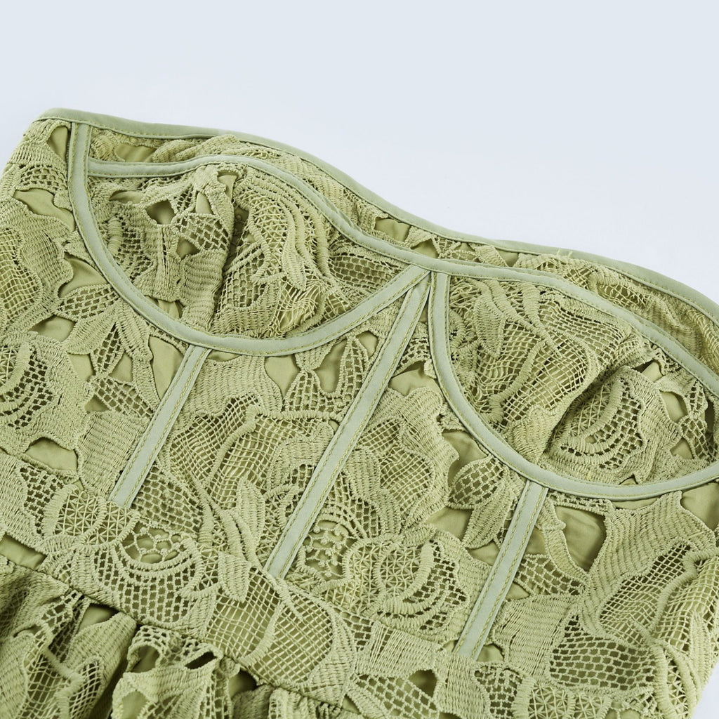 Ines Dantel Straplez Uzun Elbise