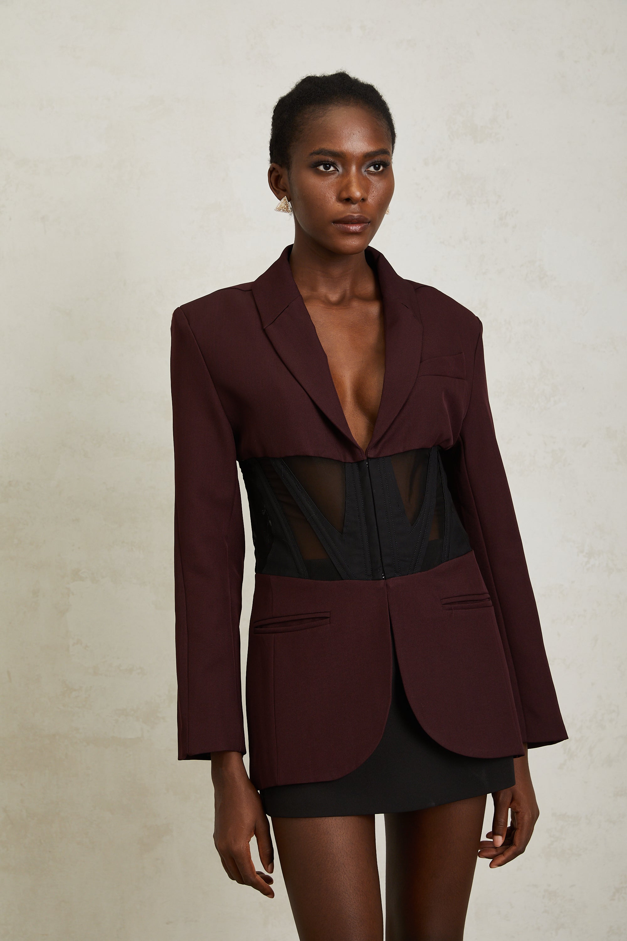 Noémie Korseli Panelli Blazer Ceket