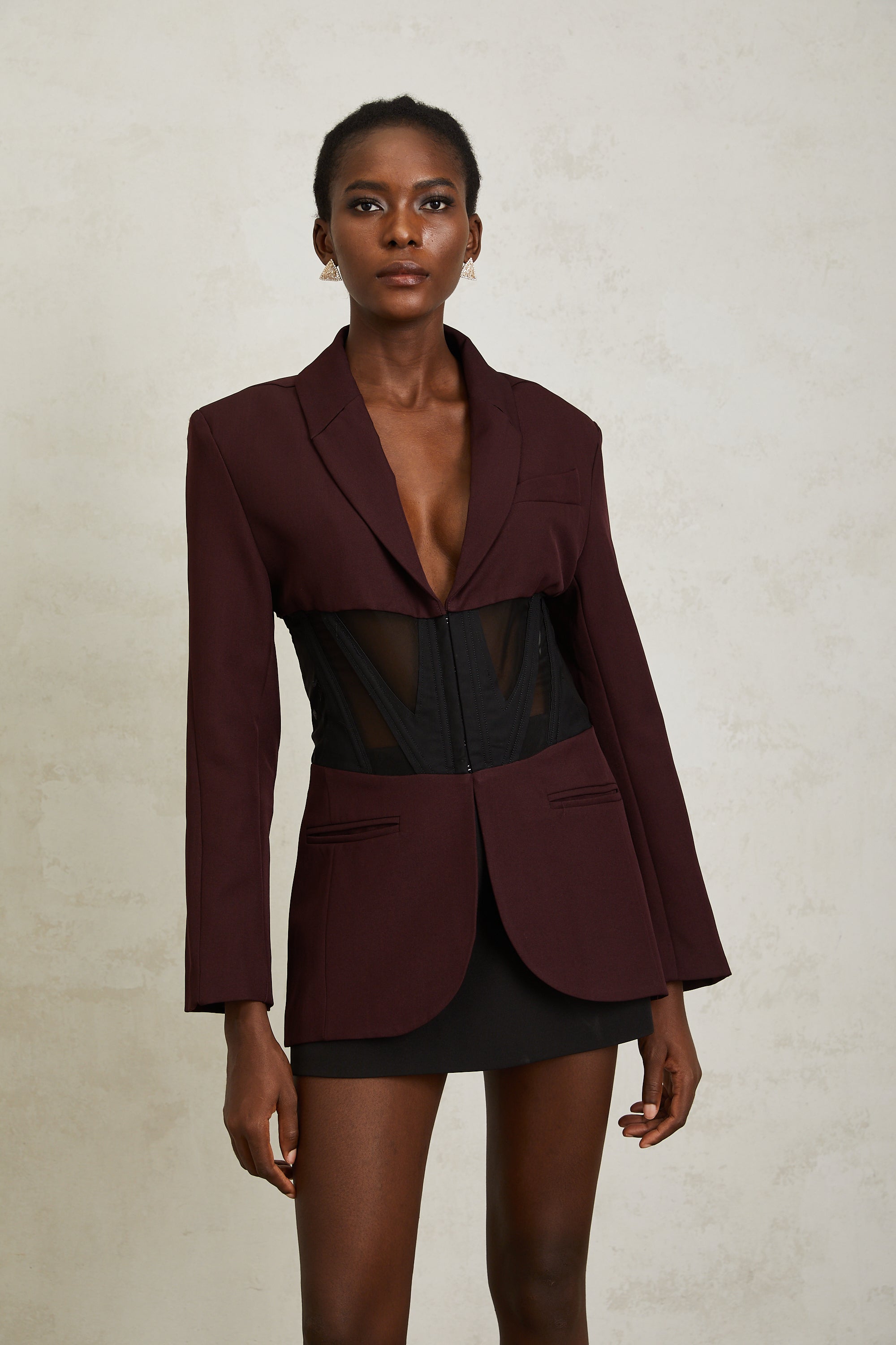 Noémie Korseli Panelli Blazer Ceket