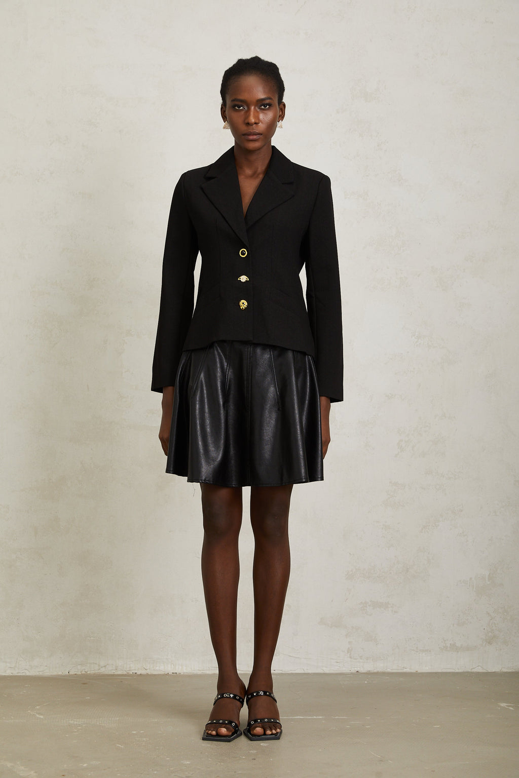 Sabine Siyah Bağcıklı Blazer