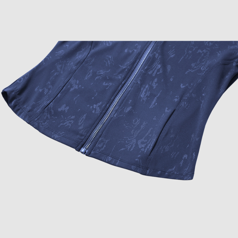 Yüksek Yakalı Dokulu Fermuarlı Spor Hırka