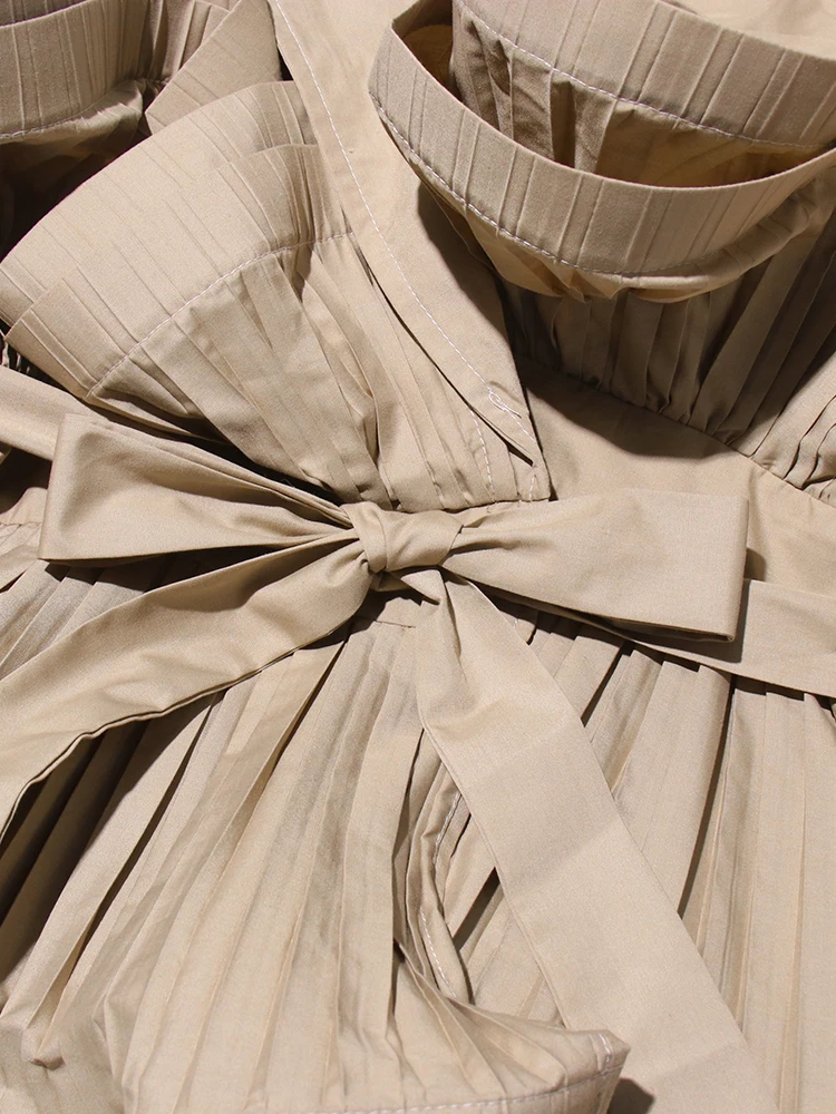 Pileli Volanlı Bağcıklı Ceket