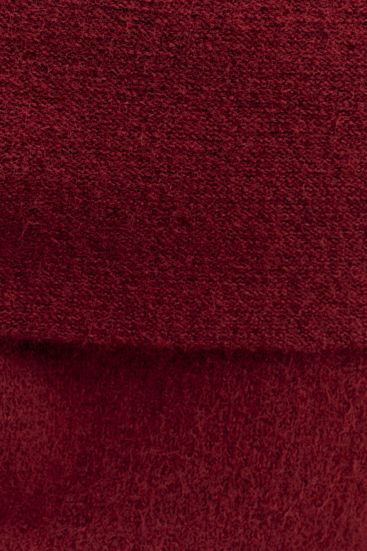 Levaru  Charlotte Örgü Uzun Etek - Merlot