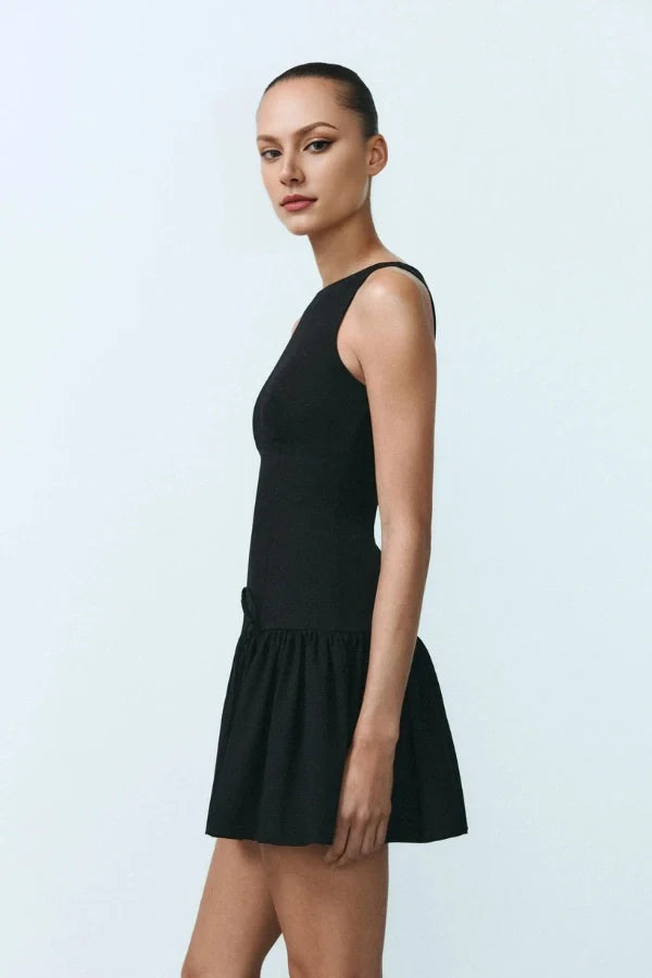 Florence Fiyonklu Fırfırlı Mini Elbise