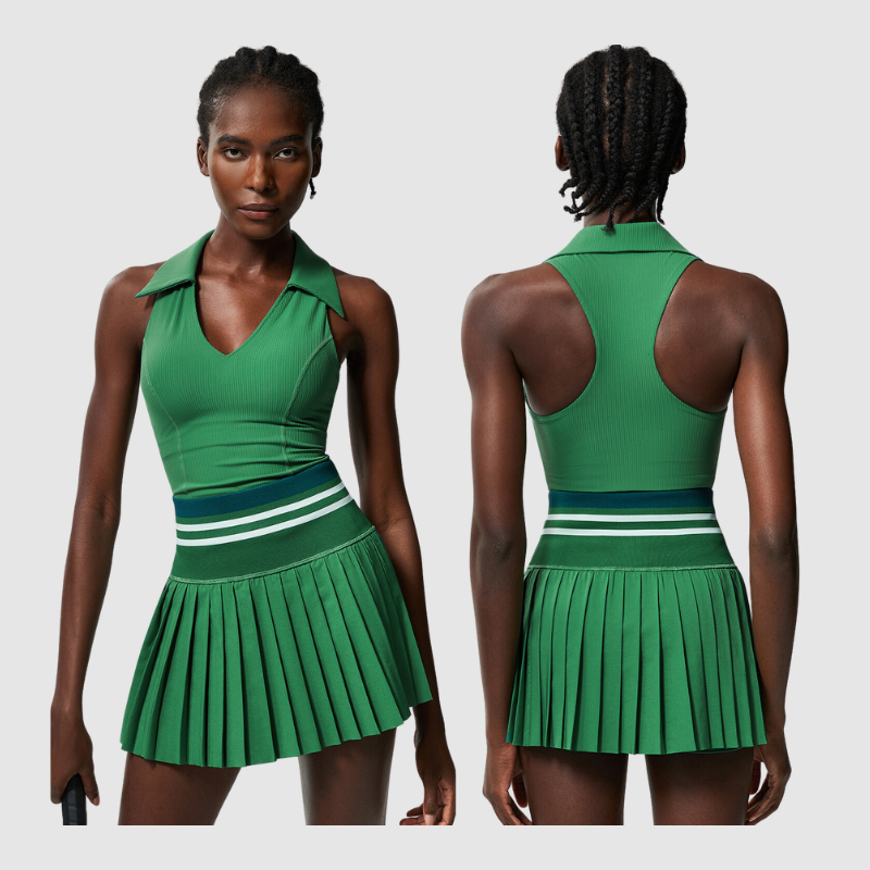 Pileli Etekli Atletik Tenis Üstü Takımı