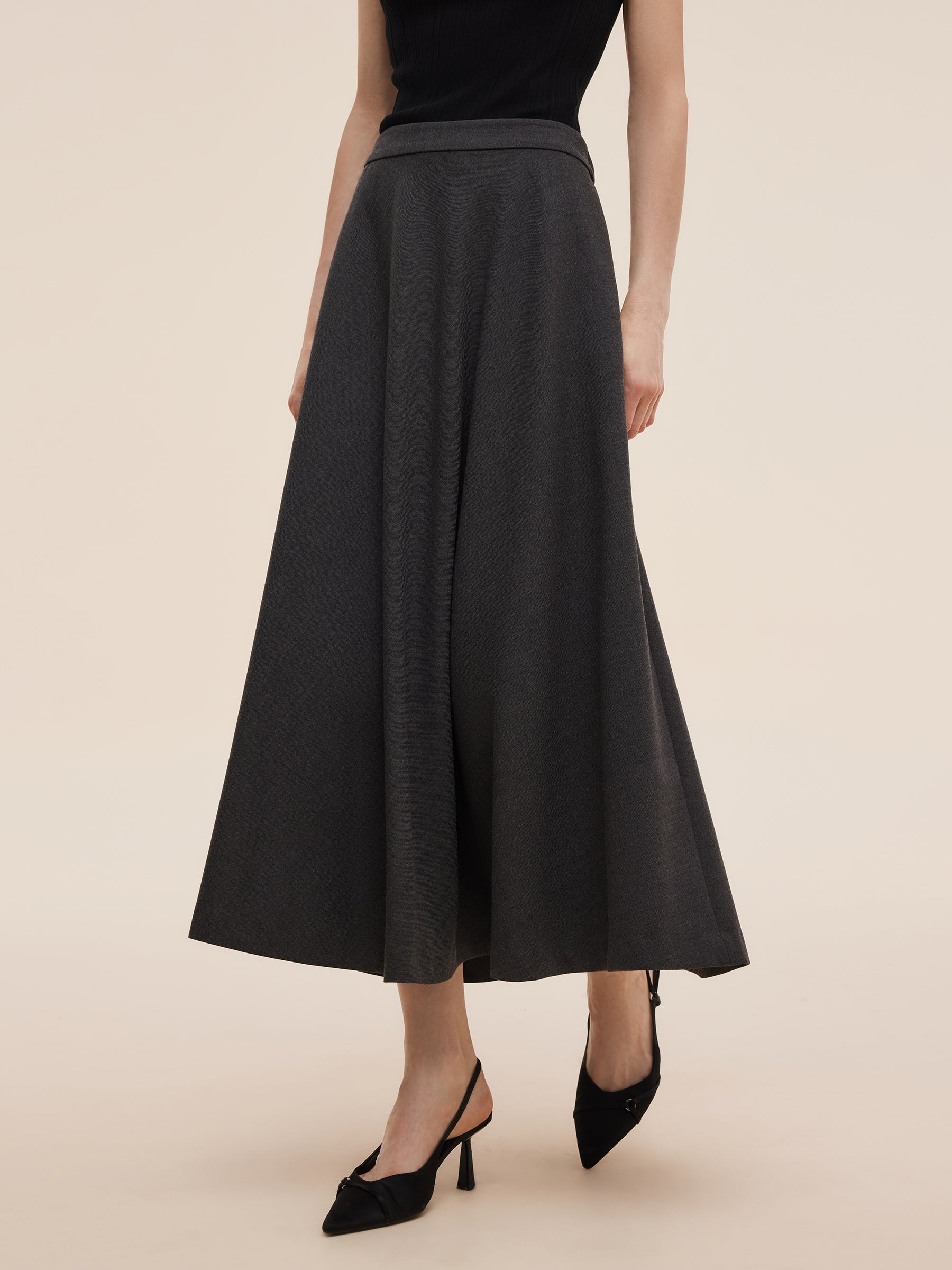 Yün Karışımlı A Form Kadın Etek