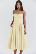 Korse Fit Midi Elbise - Riosso