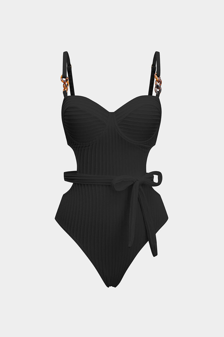 Pearl Belt Zincir Askılı Dokulu Mayo
