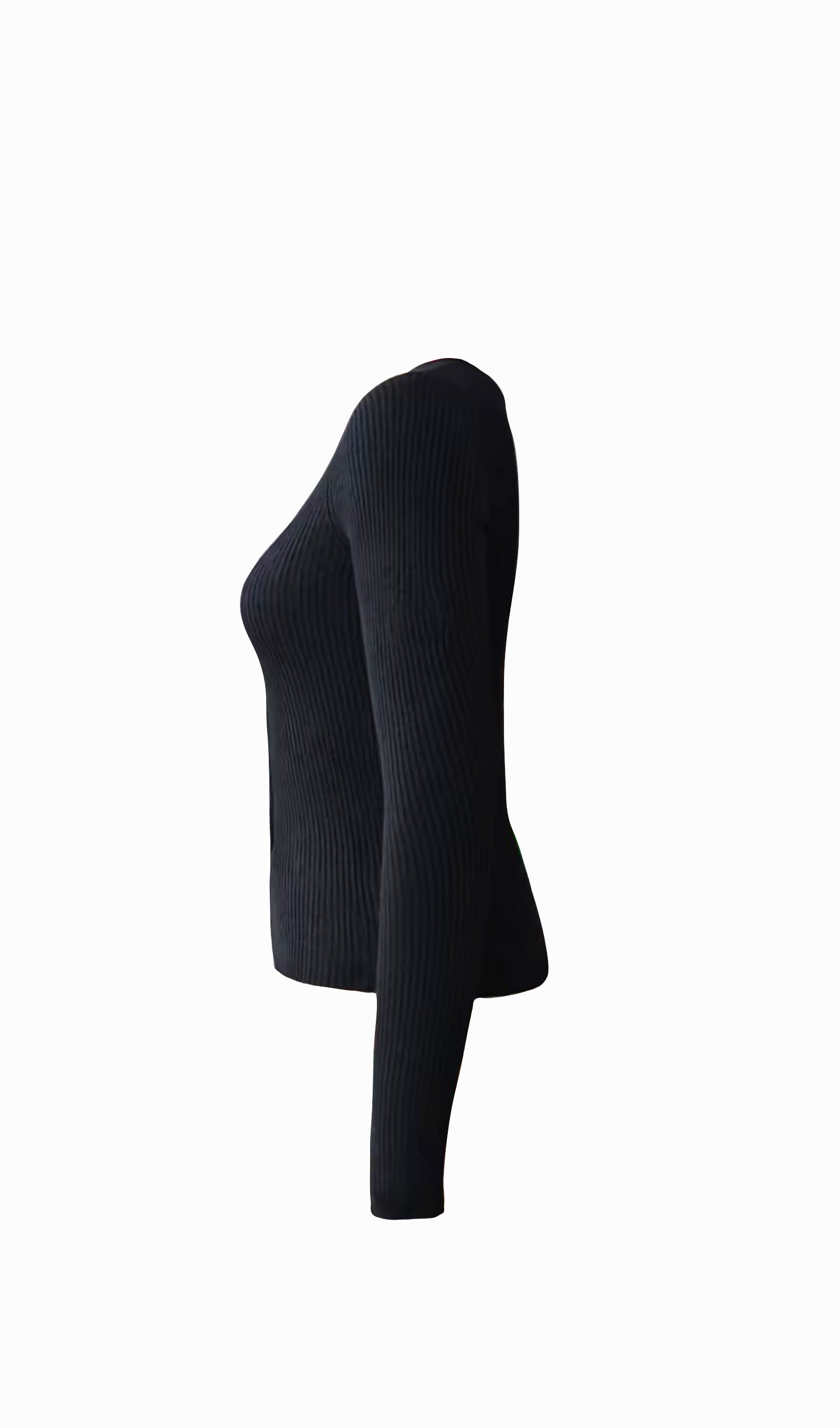 Fermuarlı Nervürlü Örgü Hırka Üst