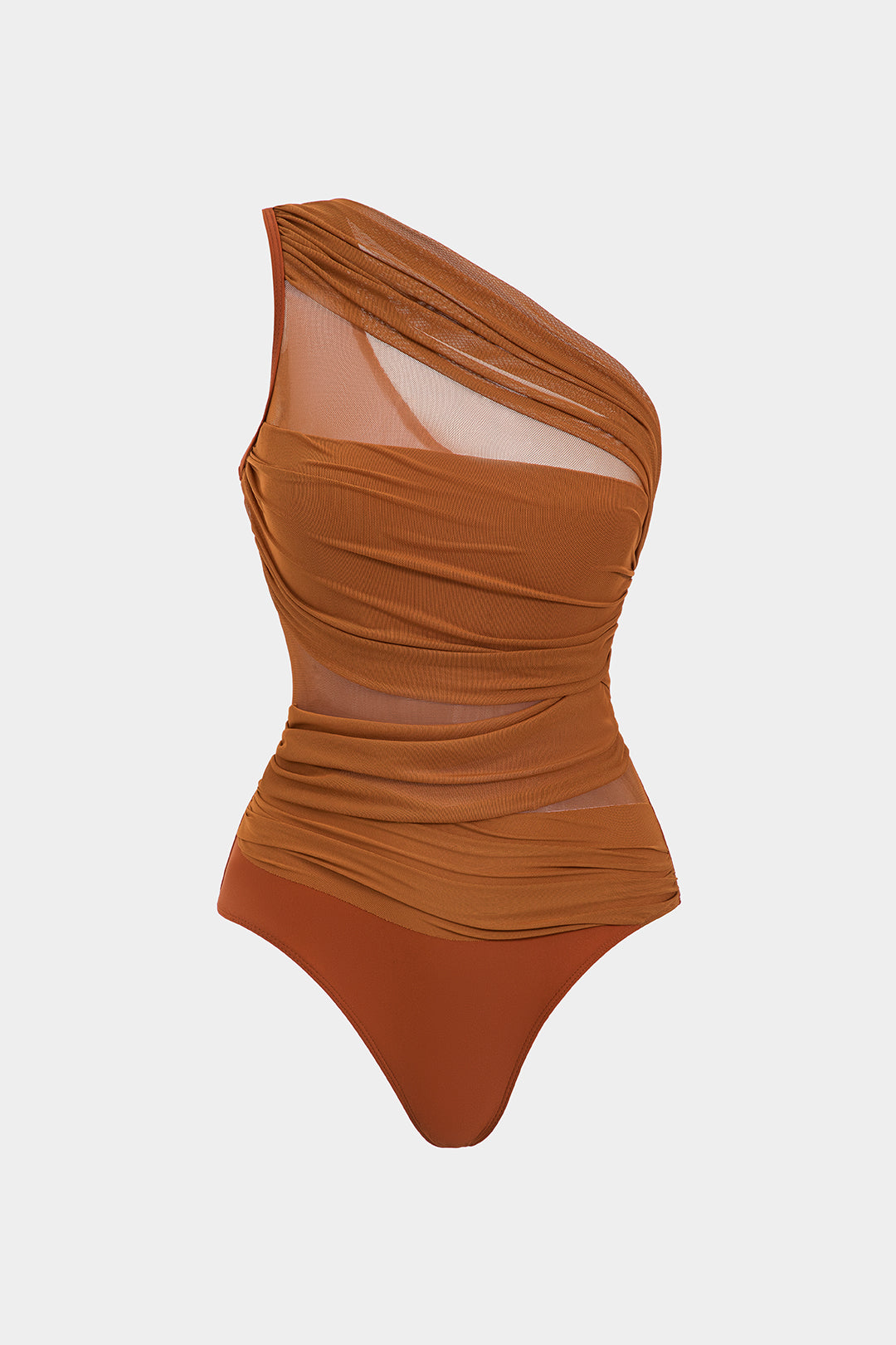 Asimetrik Mayo ve Kaplan Desenli Pareo Takımı