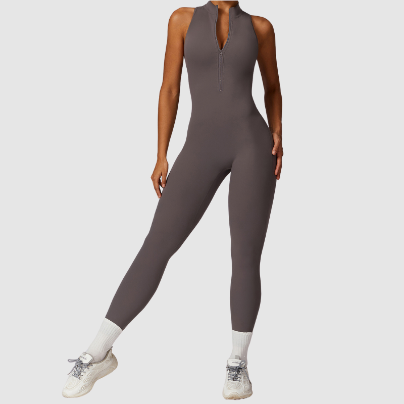 Kolsuz Yüksek Yakalı Bodysuit Tulum