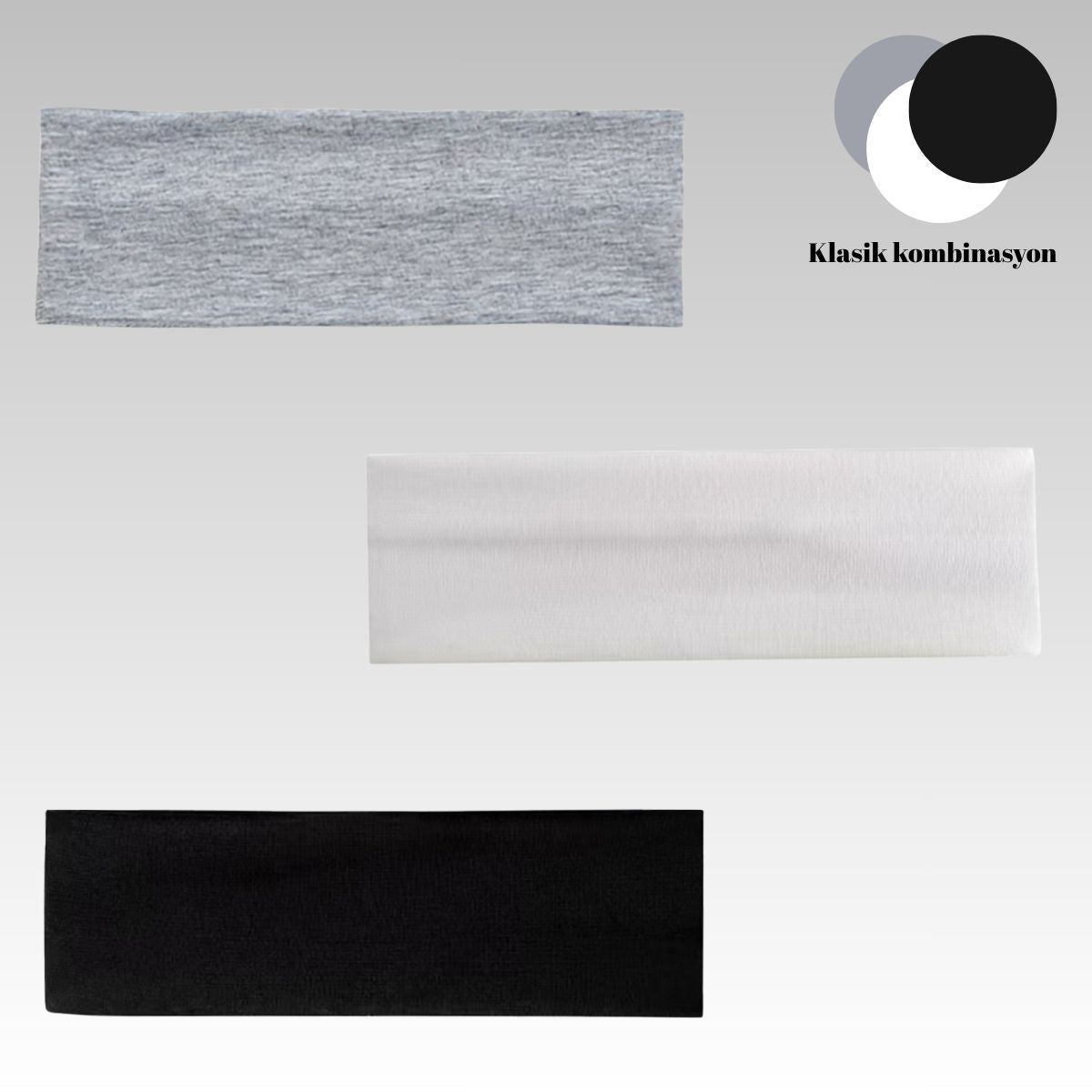 Kaymaz 3'lü Saç Bandana