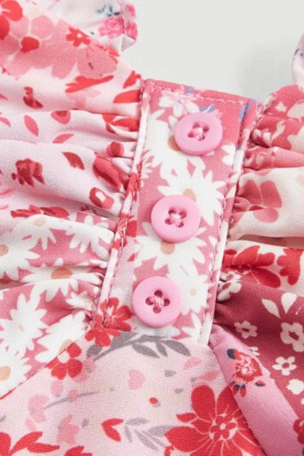 Blossomia Çiçek Desenli Katlı Mini Elbise ®