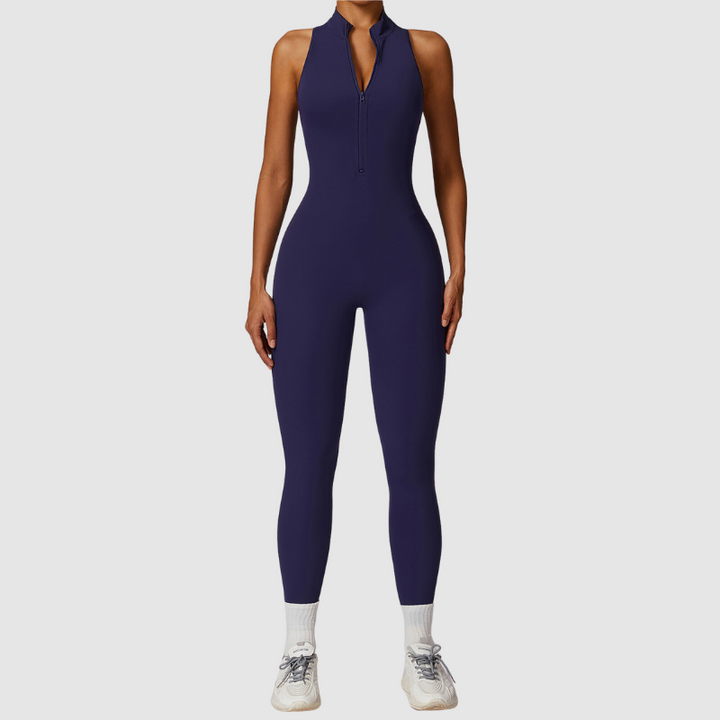 Kolsuz Yüksek Yakalı Bodysuit Tulum