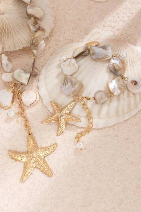 Tatiana Deniz Kabuğu Kolye ve Bileklik Seti