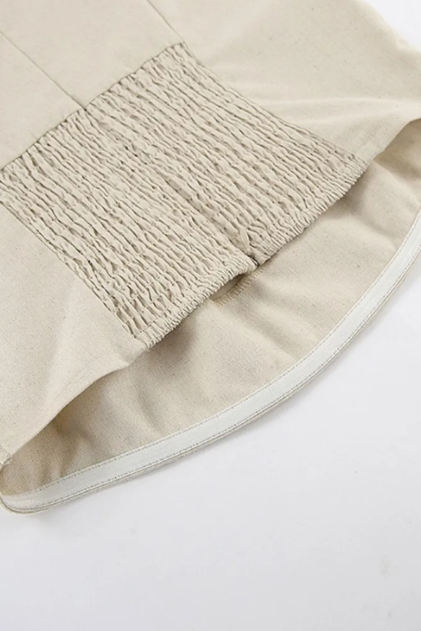 Asylva Starplez Keten Elbise