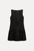 Florence Fiyonklu Fırfırlı Mini Elbise