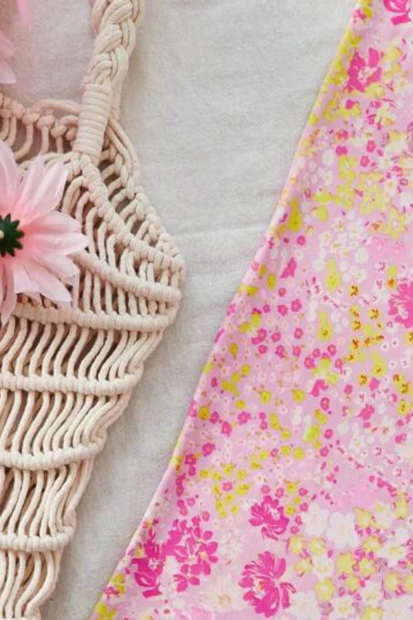 Amanda Çiçek Baskılı Üst Etek Takım