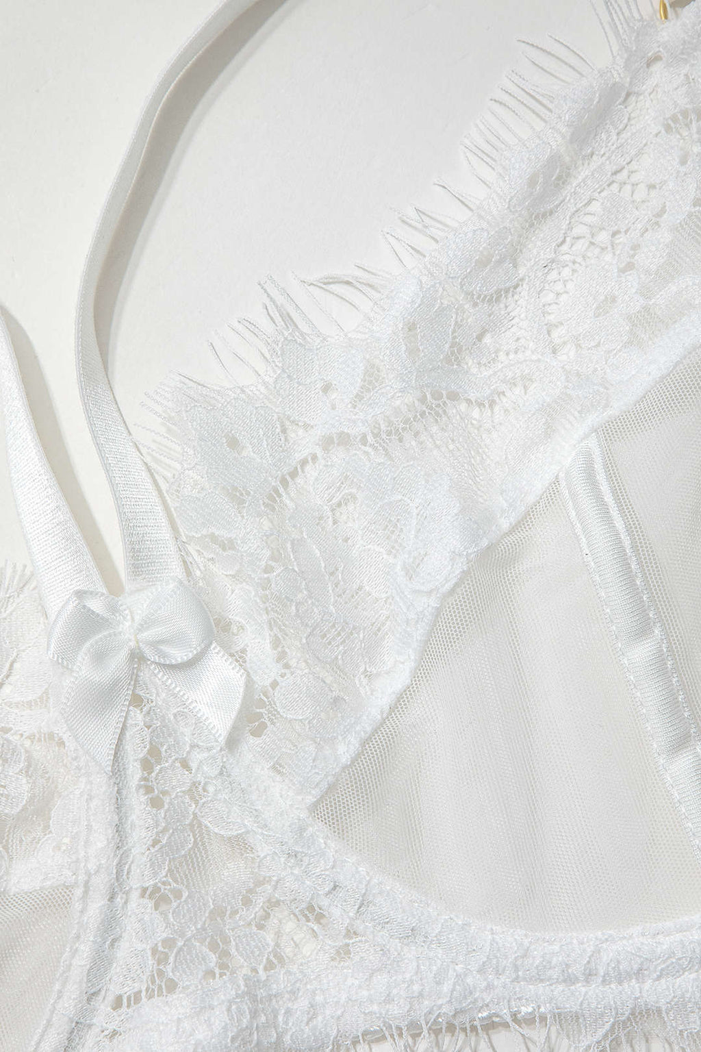 Dantel Şeffaf Jartiyer Takımı