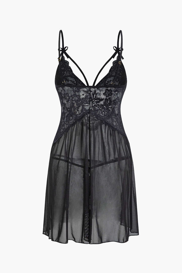 Dantel Şeffaf Nakışlı Bustier Gece Elbisesi