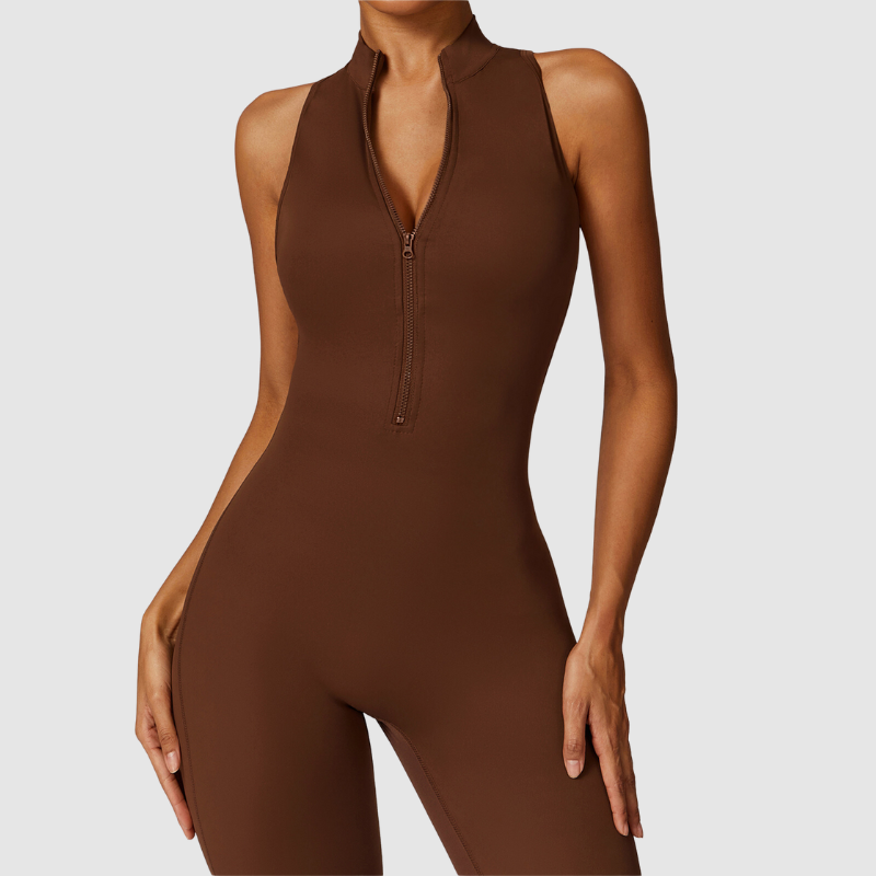 Kolsuz Yüksek Yakalı Bodysuit Tulum