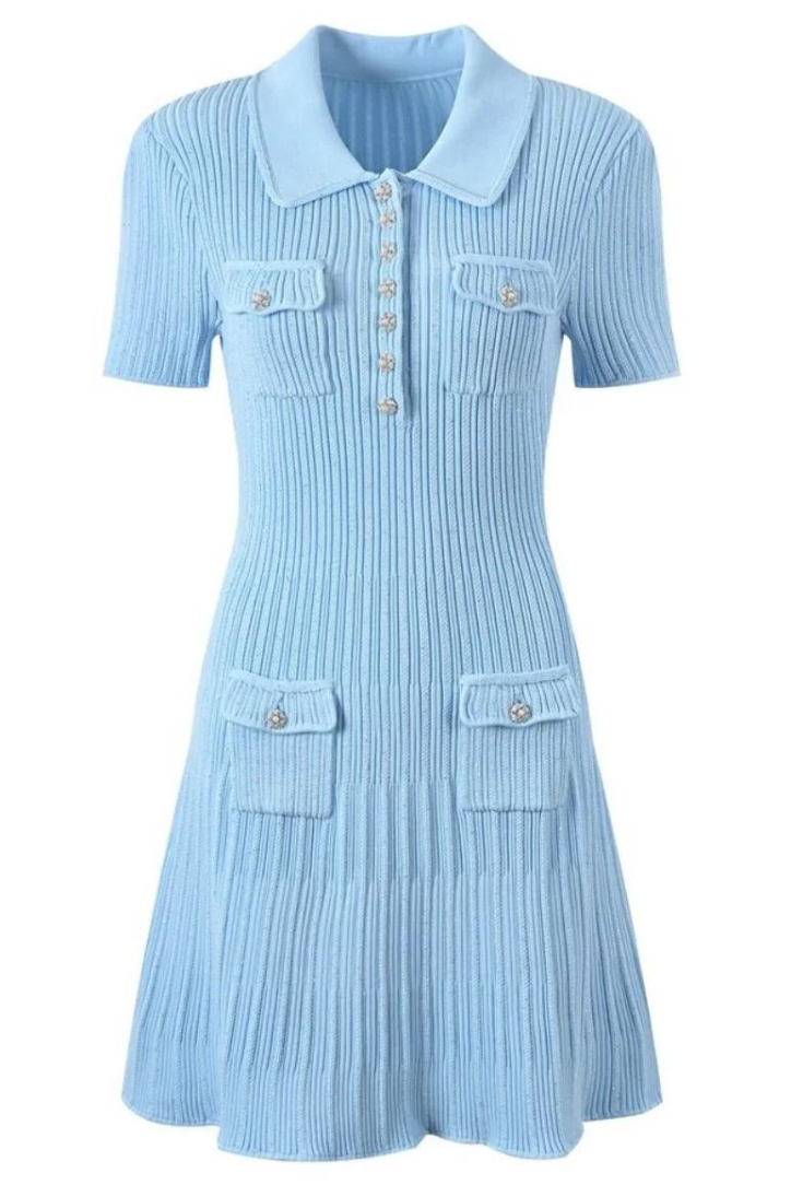 Kaela Ribanalı Mini Elbise