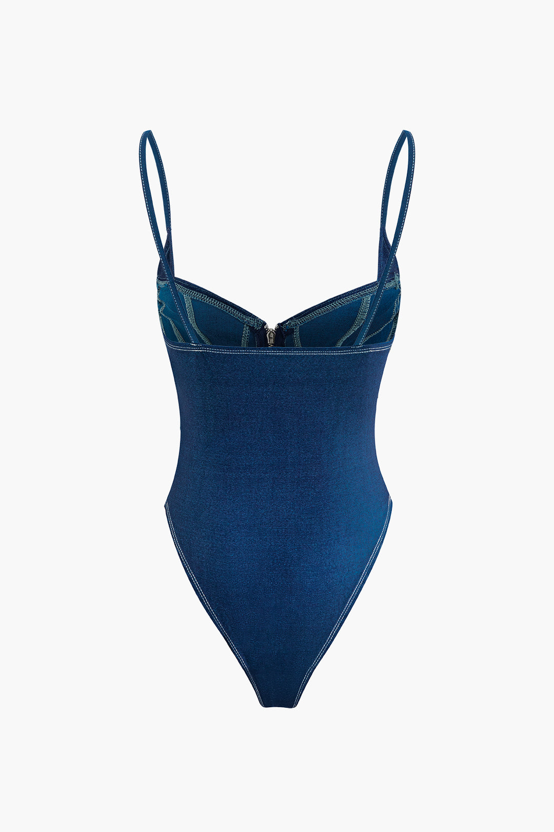 Shapewear Denim Askılı Bodysuit