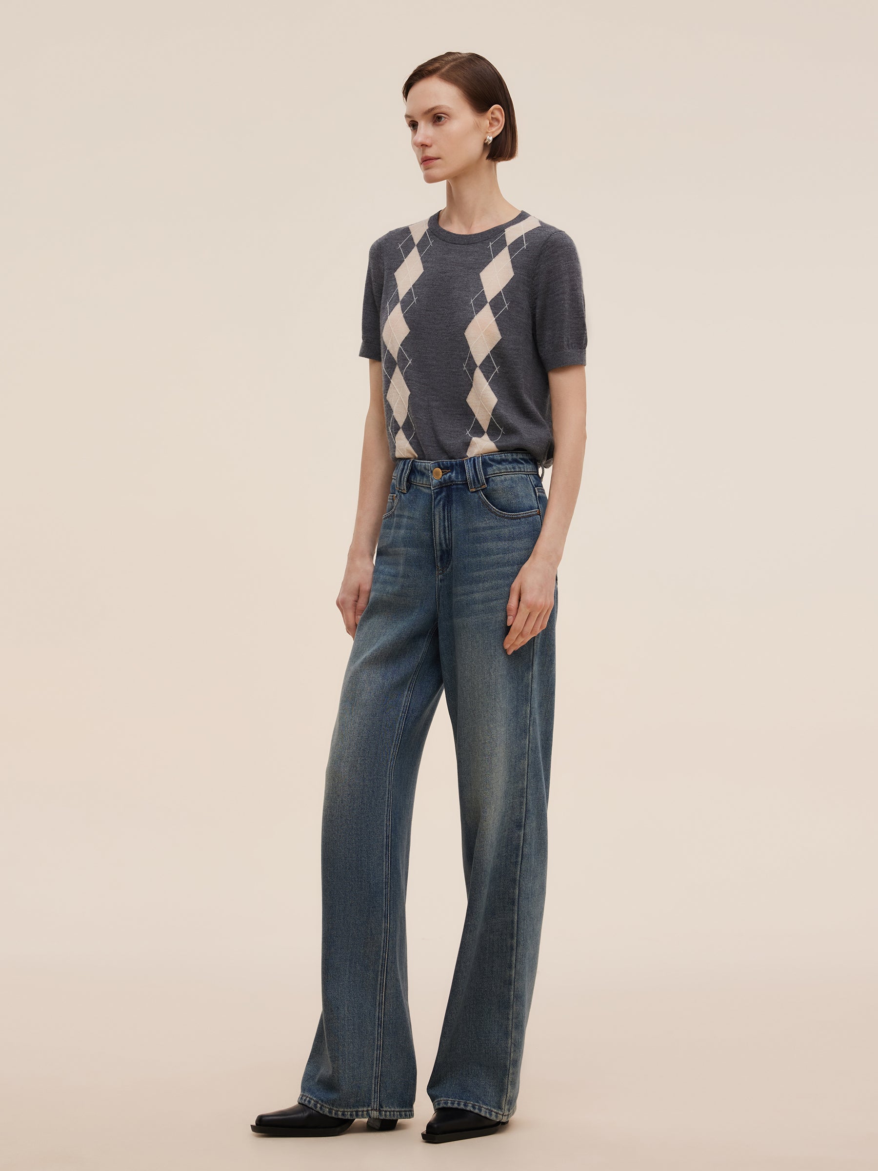 Pamuk Düz Paça Kadın Kot Pantolon