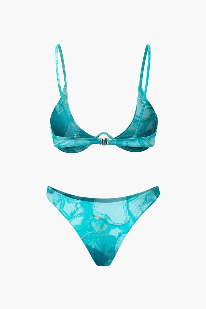 Baskılı Bikini ve Pareo Takımı