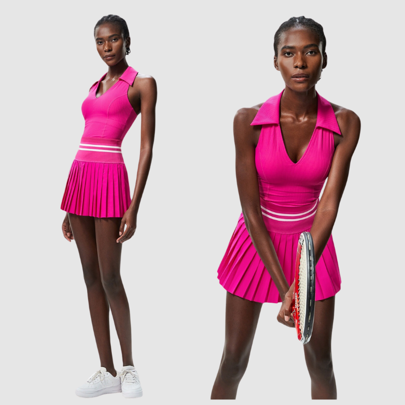 Pileli Etekli Atletik Tenis Üstü Takımı