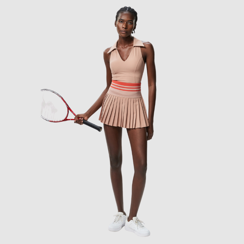 Pileli Etekli Atletik Tenis Üstü Takımı