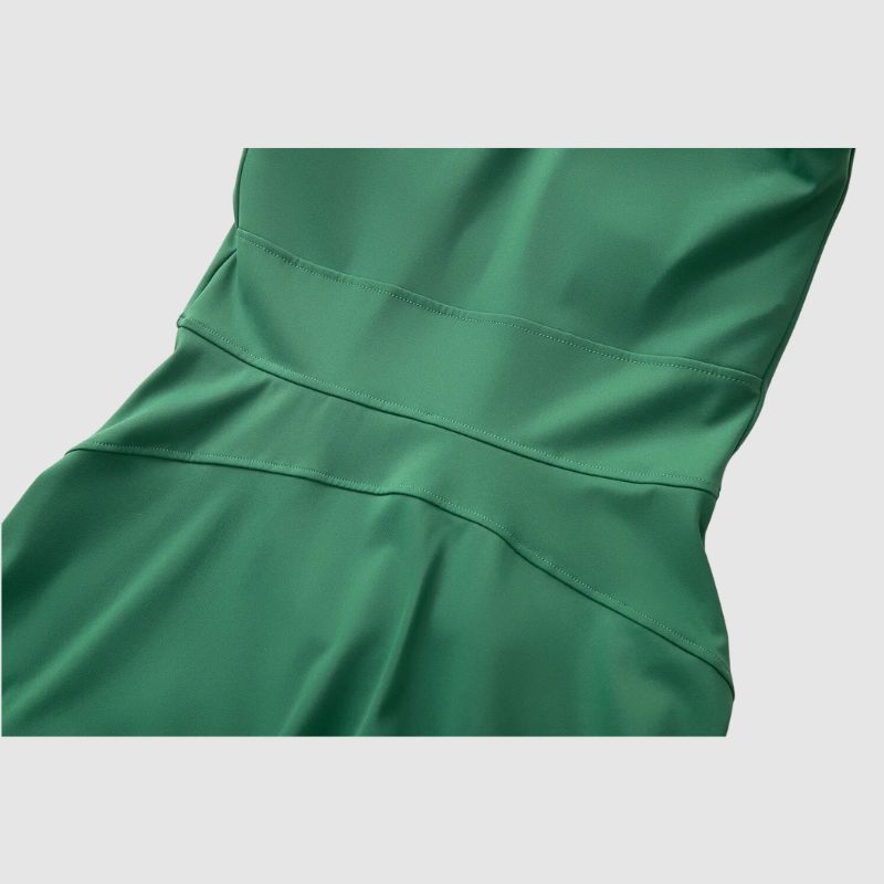 Ön Fermuarlı Atletik Tank Elbise