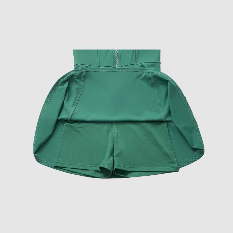 Ön Fermuarlı Atletik Tank Elbise