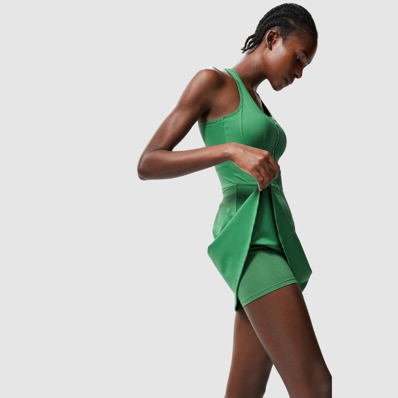 Ön Fermuarlı Atletik Tank Elbise