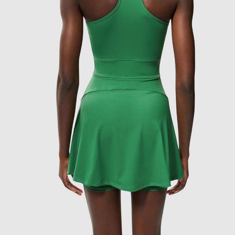 Ön Fermuarlı Atletik Tank Elbise