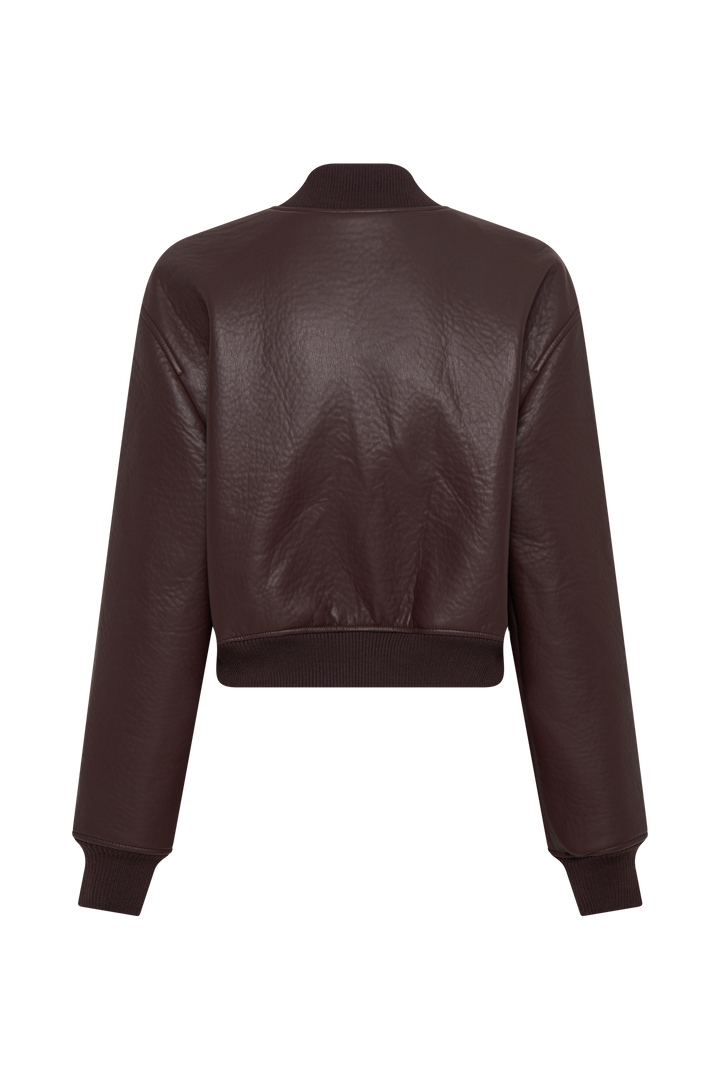 Levaru  Codi Suni Deri Bomber Ceket - Merlot