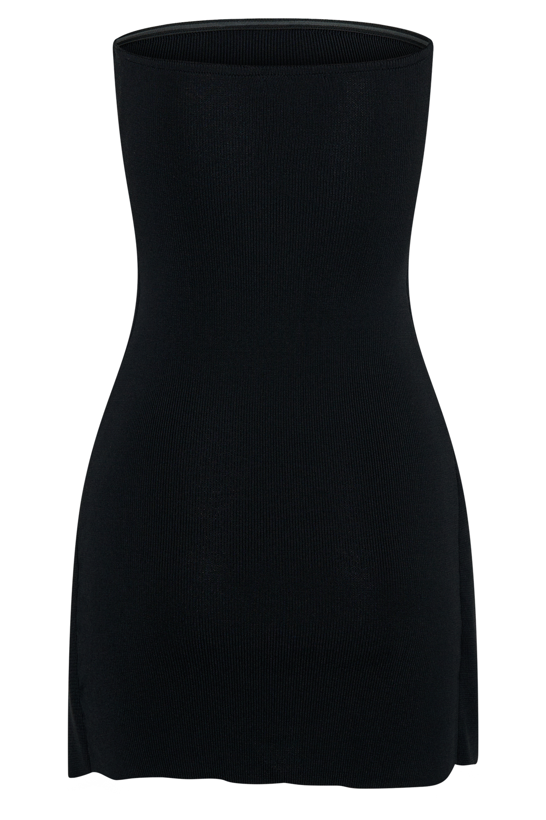 Rian Straplez Triko Mini Elbise - Siyah