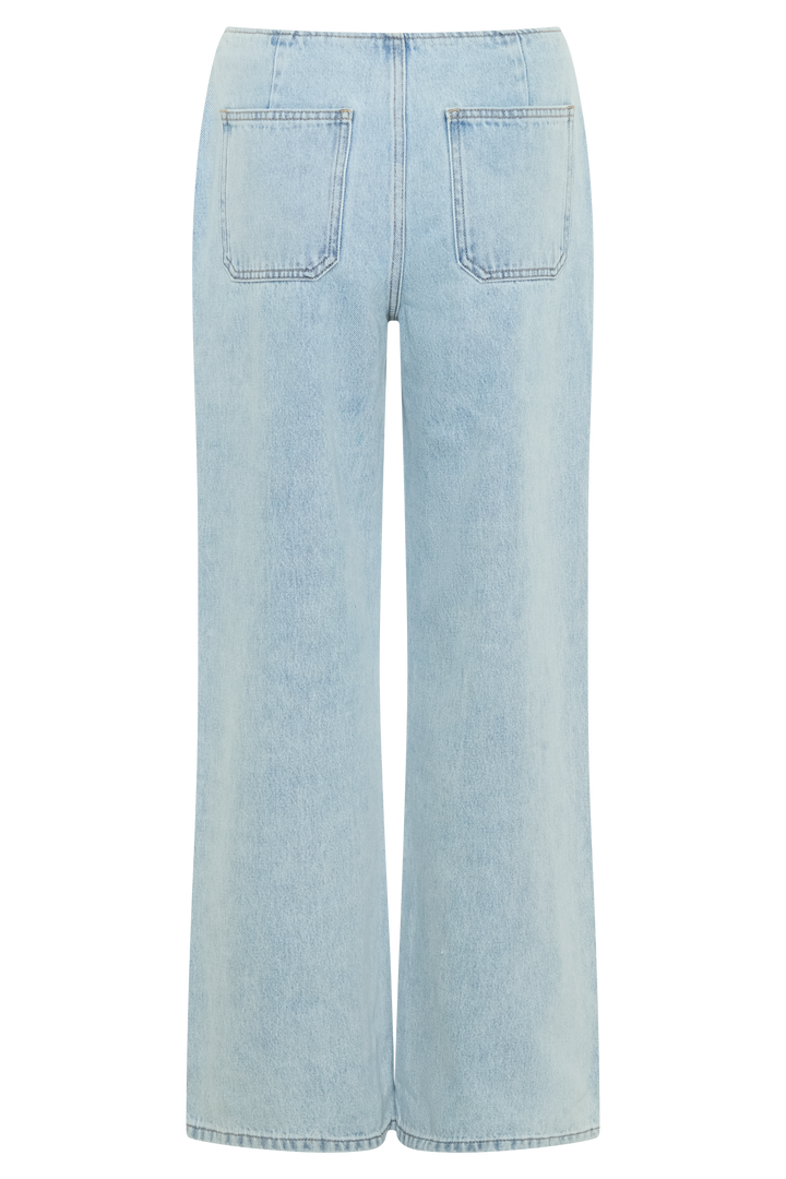 Caitlin Mid Bel Denim Flare Jeans - Açık Mavi