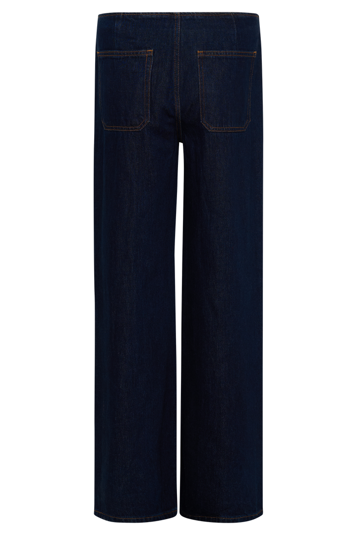 Caitlin Mid Bel Denim Flare Jeans - İndigo Mavi