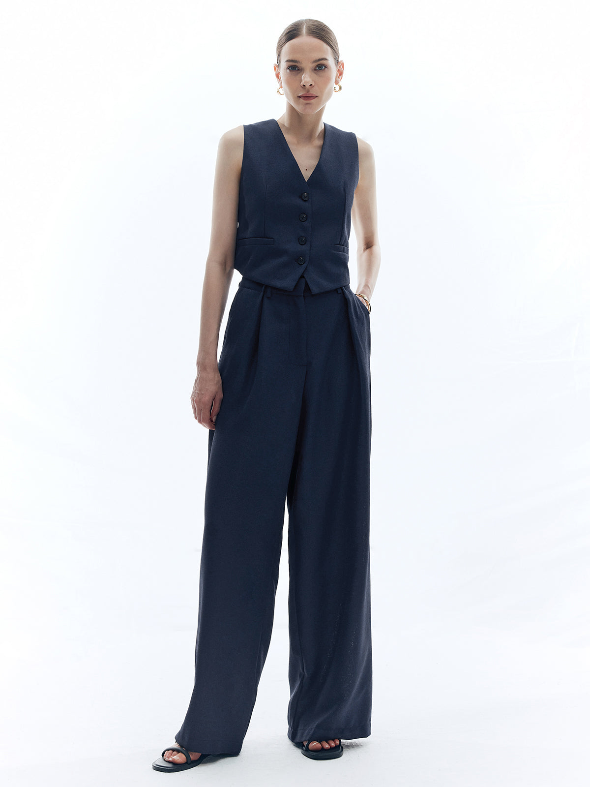 Çapraz Sırt Detay Yelek