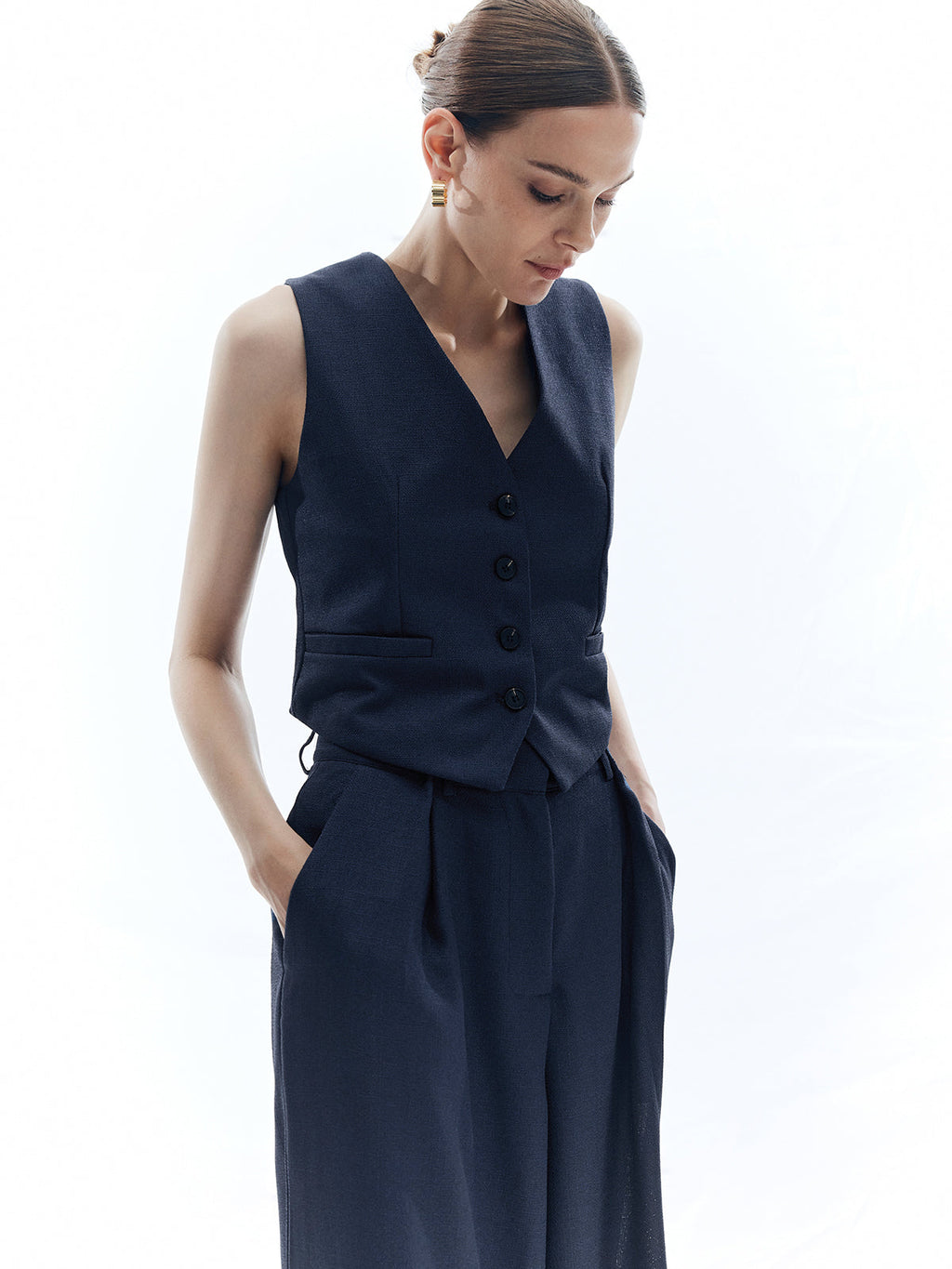 Çapraz Sırt Detay Yelek