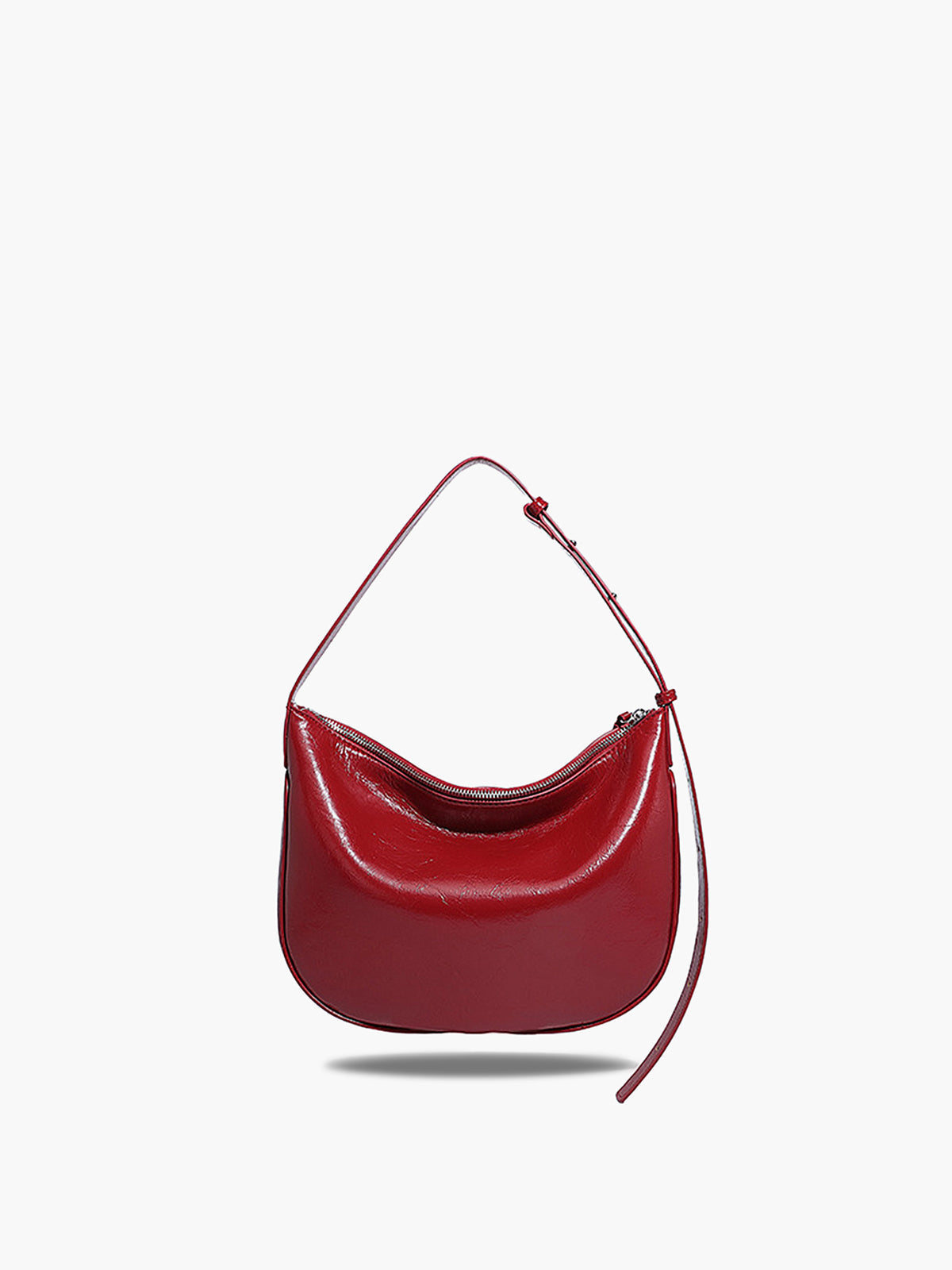 Crimson Elegance Hobo Çanta