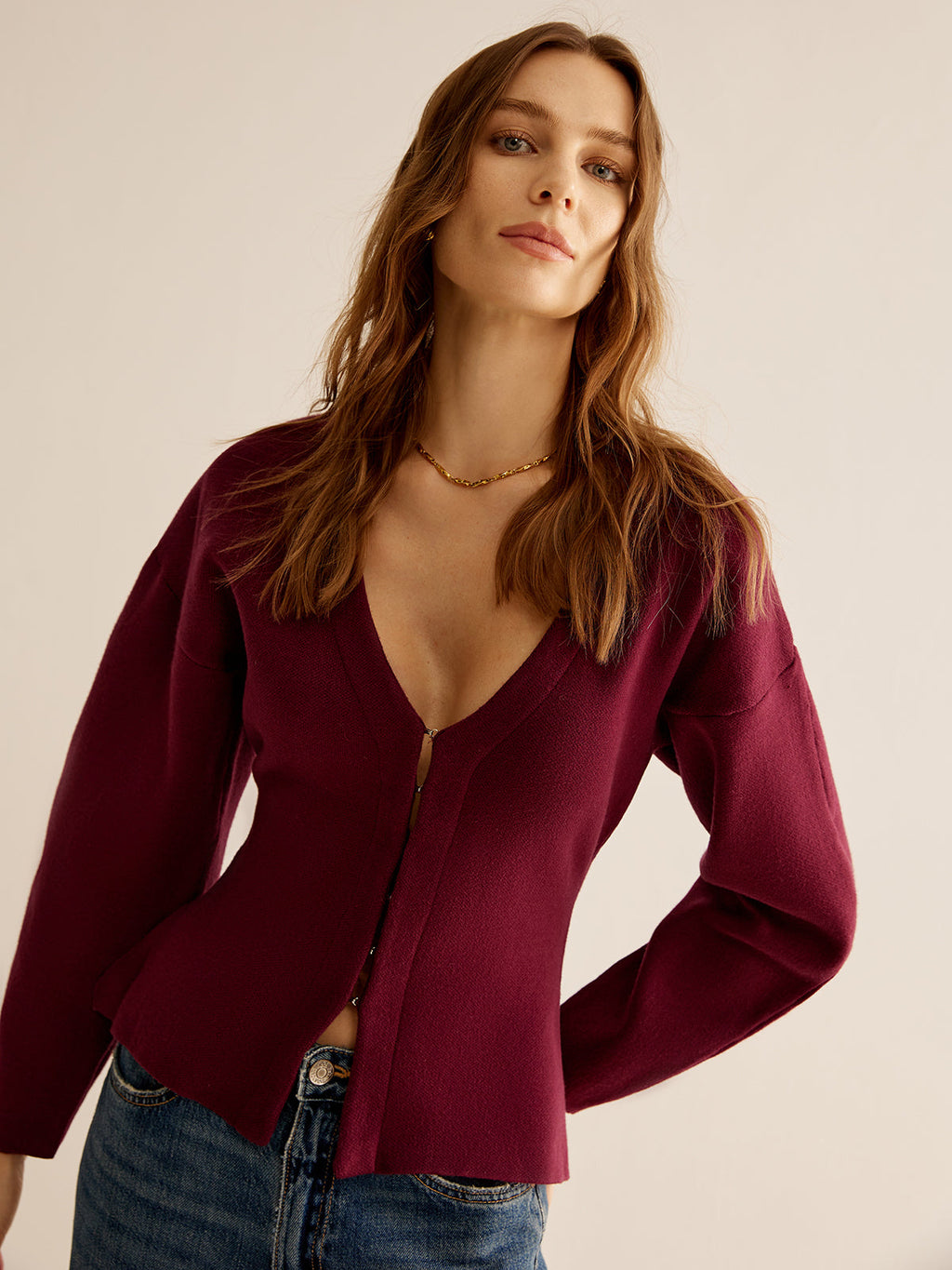 V Yaka Kancalı Hırka