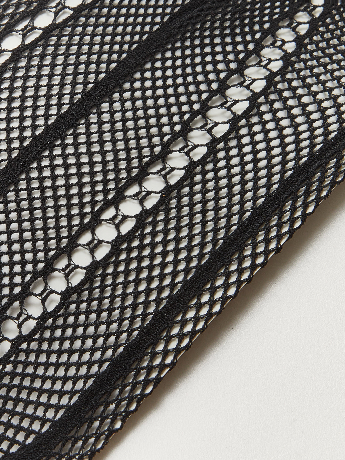 Lisa Şerit ve Çift Petekli File Çorap