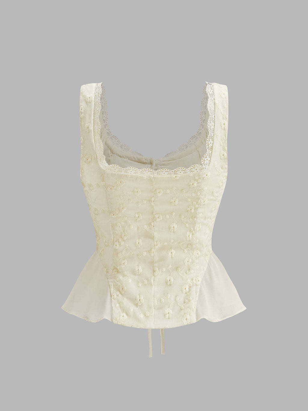 Çiçek Dantel Desenli Zarif Bluz