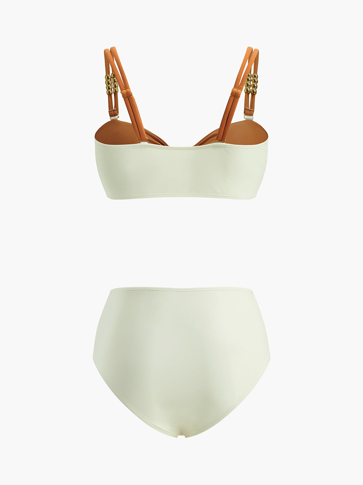 Renk Bloklu Kemer Detay Bikini Takımı